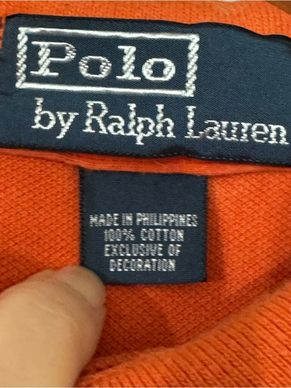 Polo Ralph Lauren Orange Polo Shirt Men’s Size Medium Green Pony Preppy Classic